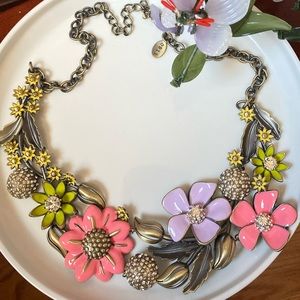 Joan Rivers Chunky Floral Flower Statement Necklace